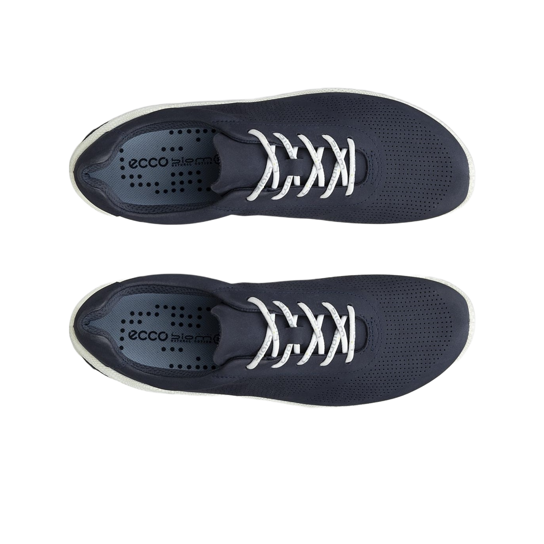 (W) 에코 바이옴 라이트 누벅 레이스업 슈즈 블루((W) Ecco Biom Lite Nubuck Lace-Up Shoes Blue) - 2