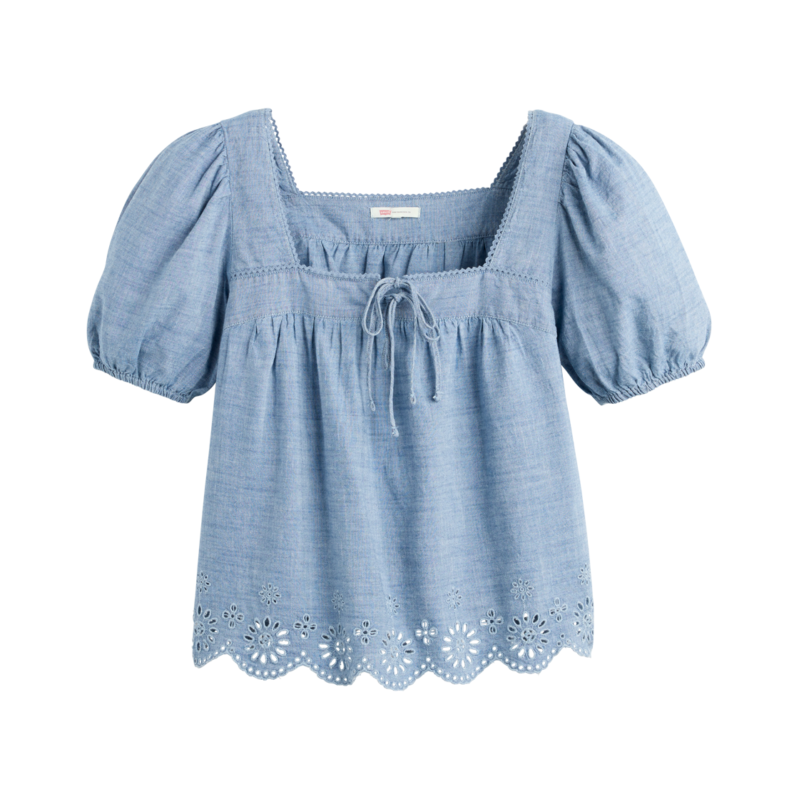 리바이스 달링 숏슬리브 컷워크 블라우스 미디엄 인디고(Levi's Darling Short-Sleeve Cutwork Blouse Midium Indigo) - 1