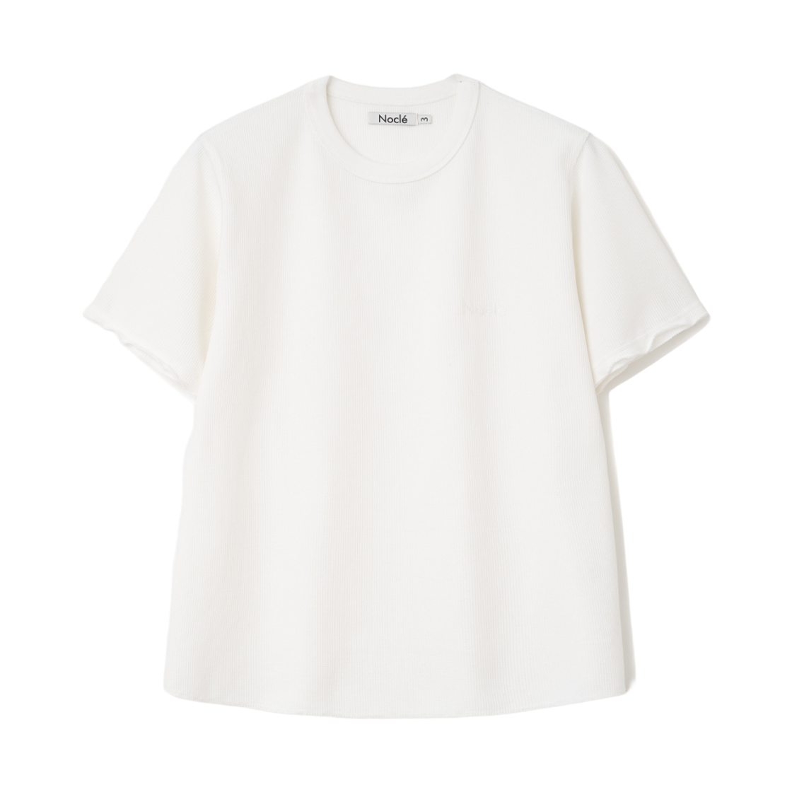 노클 그리드 와플 티셔츠 오프 화이트(Nocle Grid Waffle T-shirts Off White)