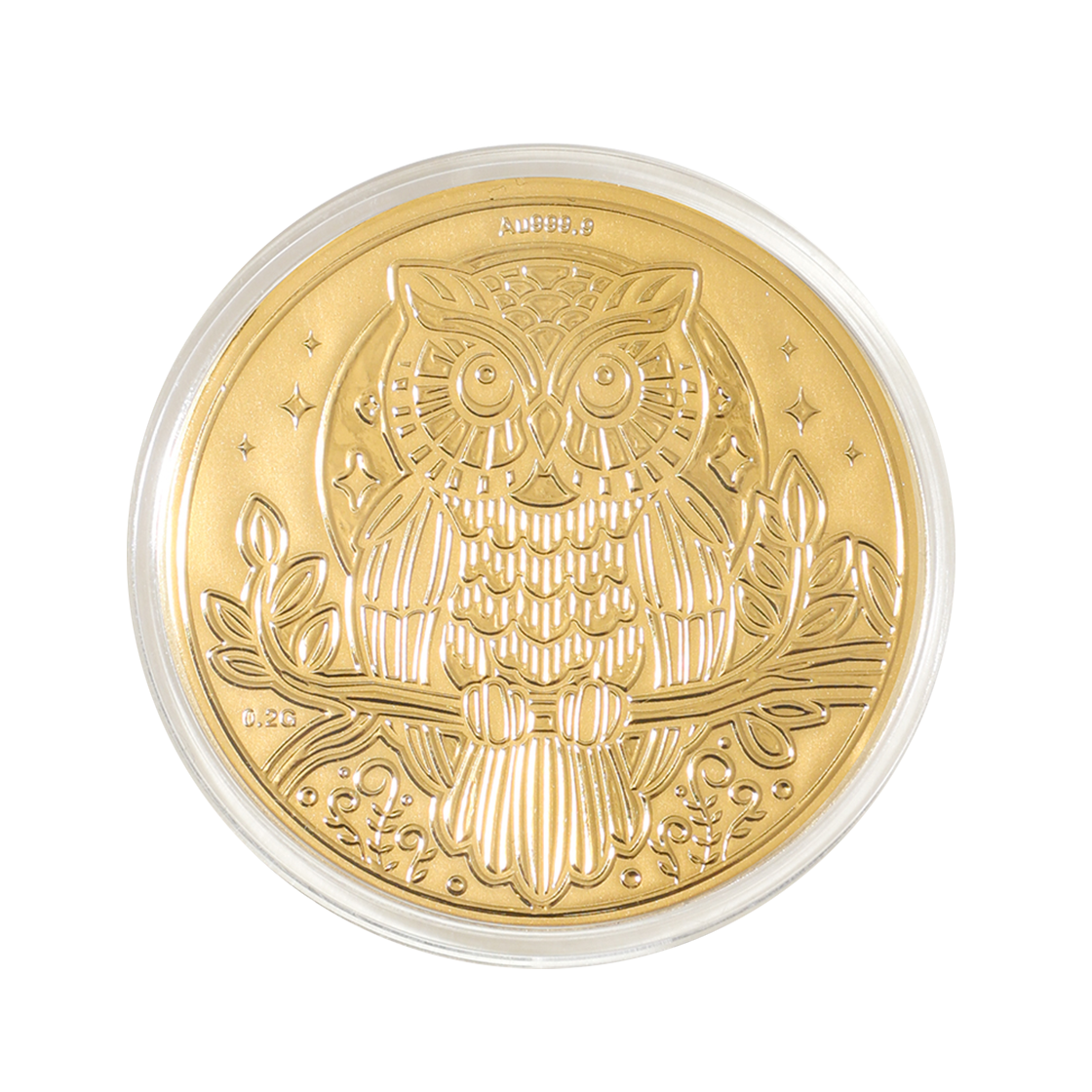국제표준금거래소 부엉이 순금 코인 골드바 0.2g(International Standard Gold -Solid Gold Coin Gold Bar 0.2g)