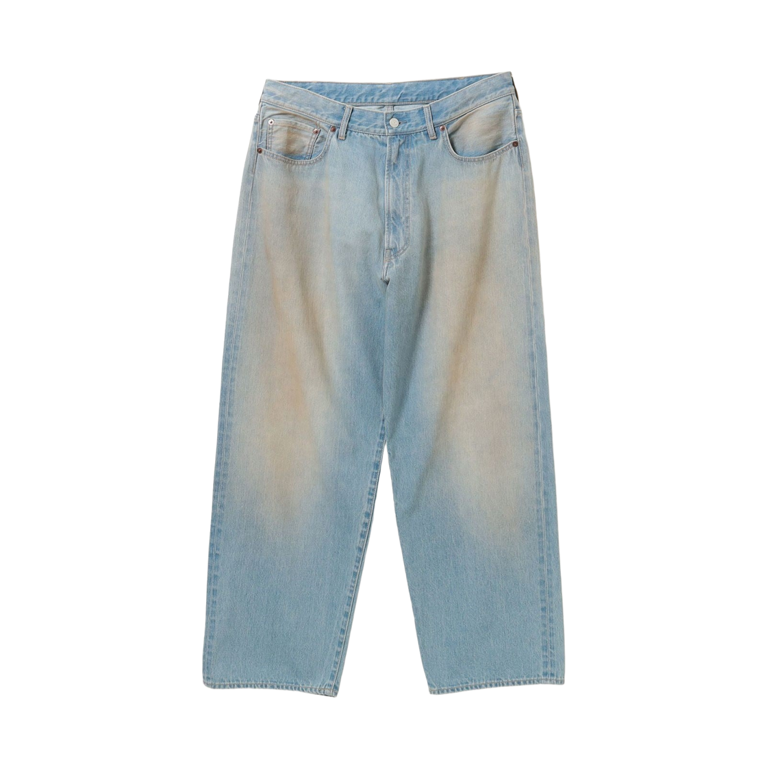 빔즈 와이드 데님 팬츠 미드 블루(Beams Wide Denim Pants Mid Blue) - 1