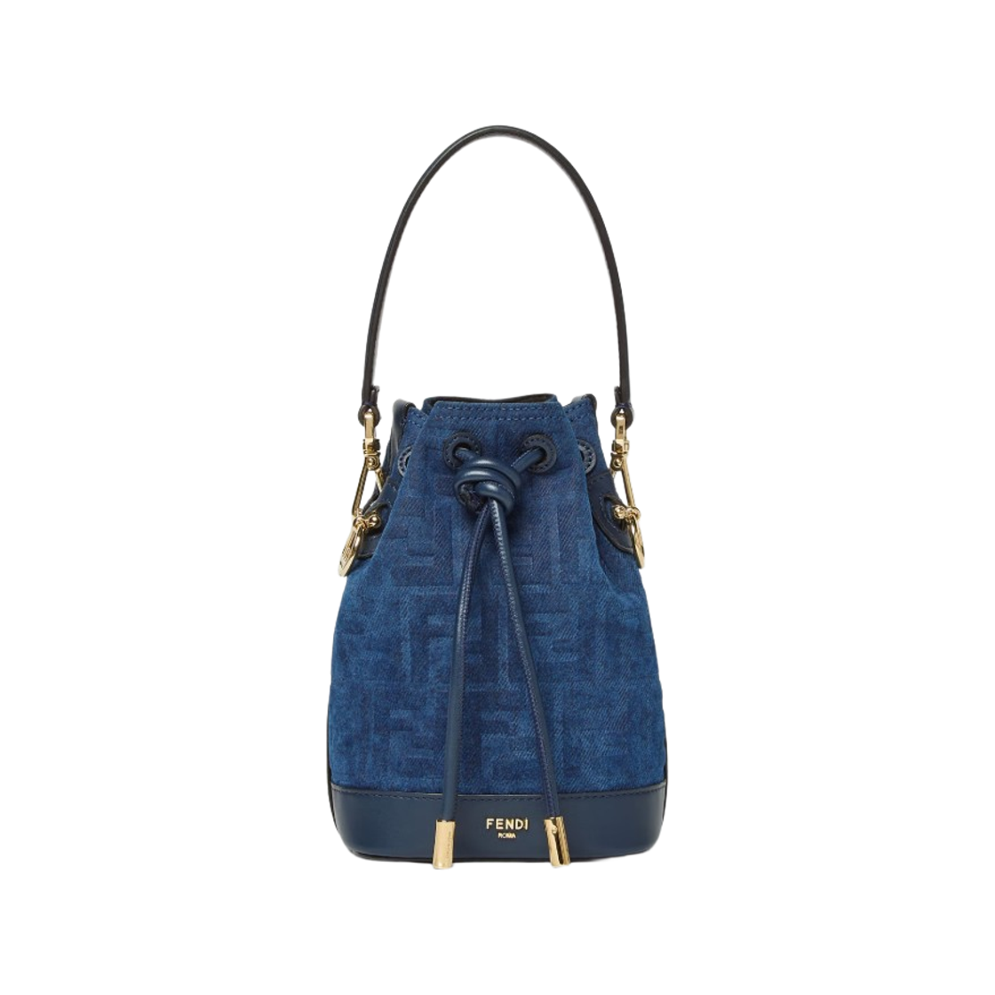 펜디 몬트레조 FF 데님 플록 미니백 블루(Fendi Mon Tresor FF Denim Flocked Mini Bag Blue)