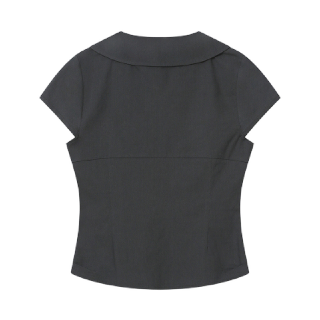 (W) 미세키서울 더블 버튼 셔츠 탑 차콜((W) Miseki Seoul Double Button Shirts Top Charcoal) - 2