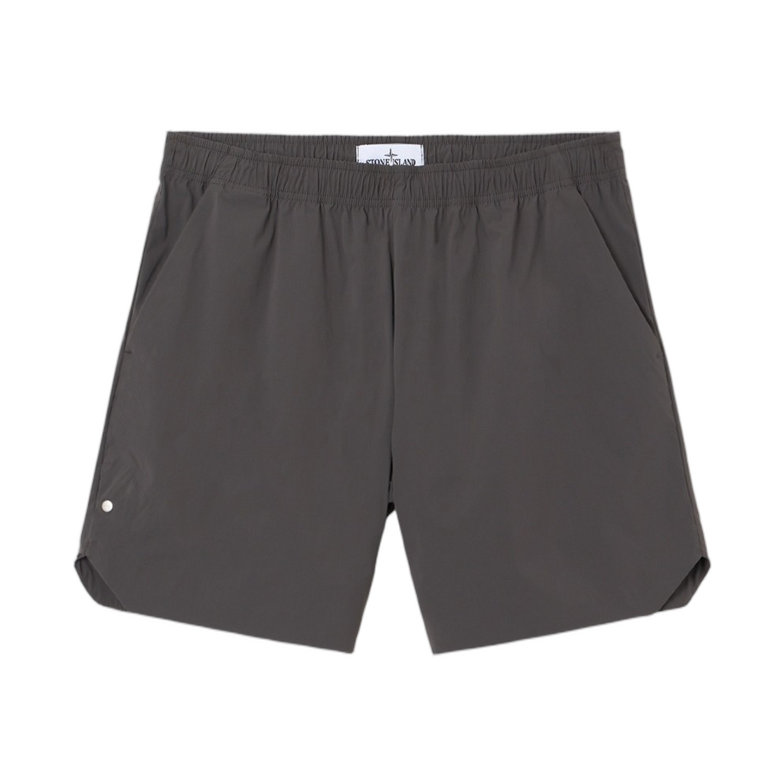 L1S15L1000-05S0G13-V0065 Stone Island L100005 Recycled Stretch Nylon Tela_S.I. Stellina Loose-Wide-Leg-Fit Technical Shorts Charcoal Grey - 26SS