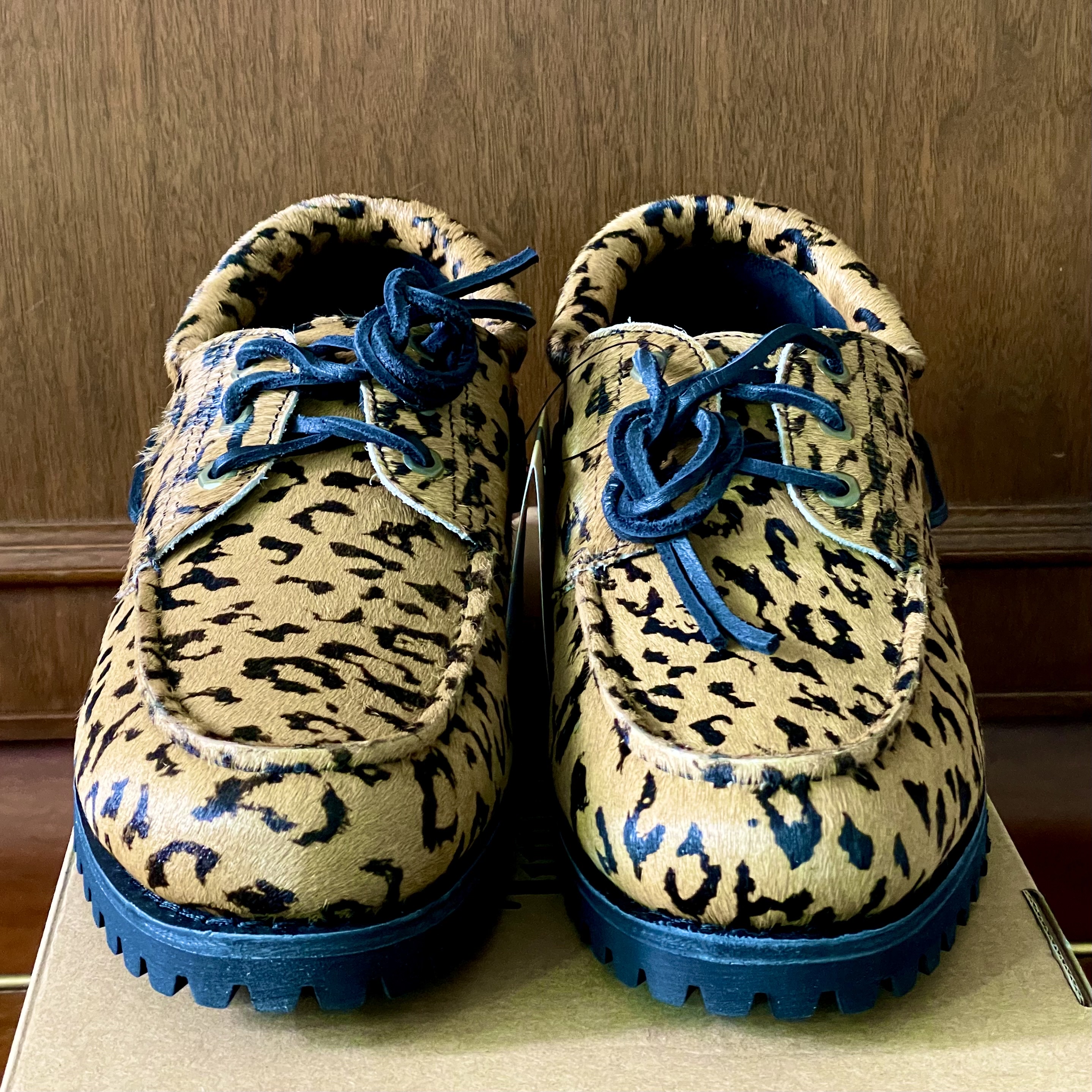 Timberland x Wacko Maria 3-Eye Authentic Boat Shoes Leopard - Wide 착용 스타일 - 2