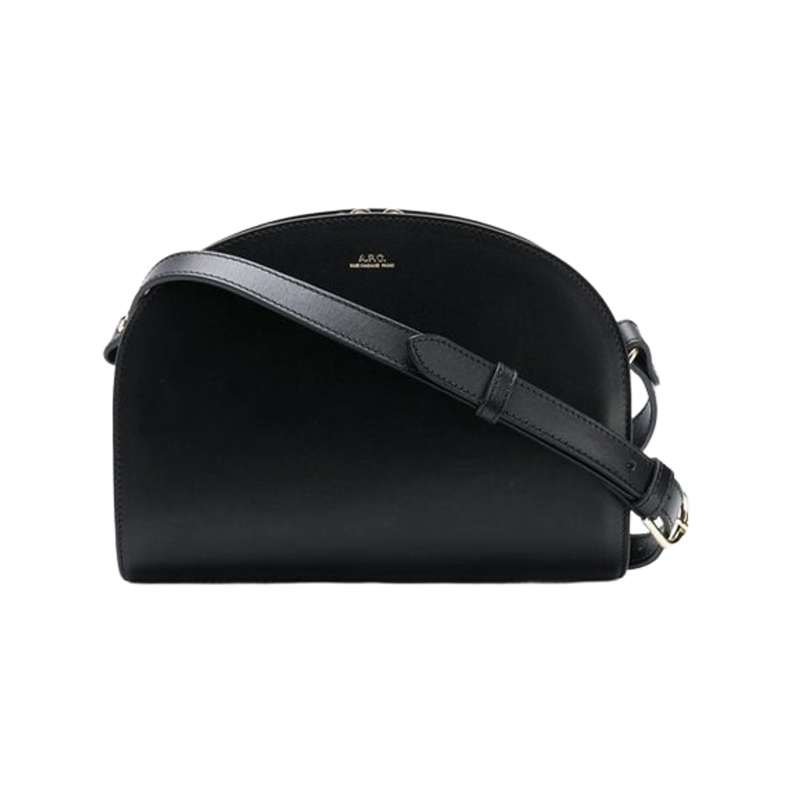 PXADM-F61048-LZZ A.P.C. Demi-Lune Half Moon Shoulder Bag Black