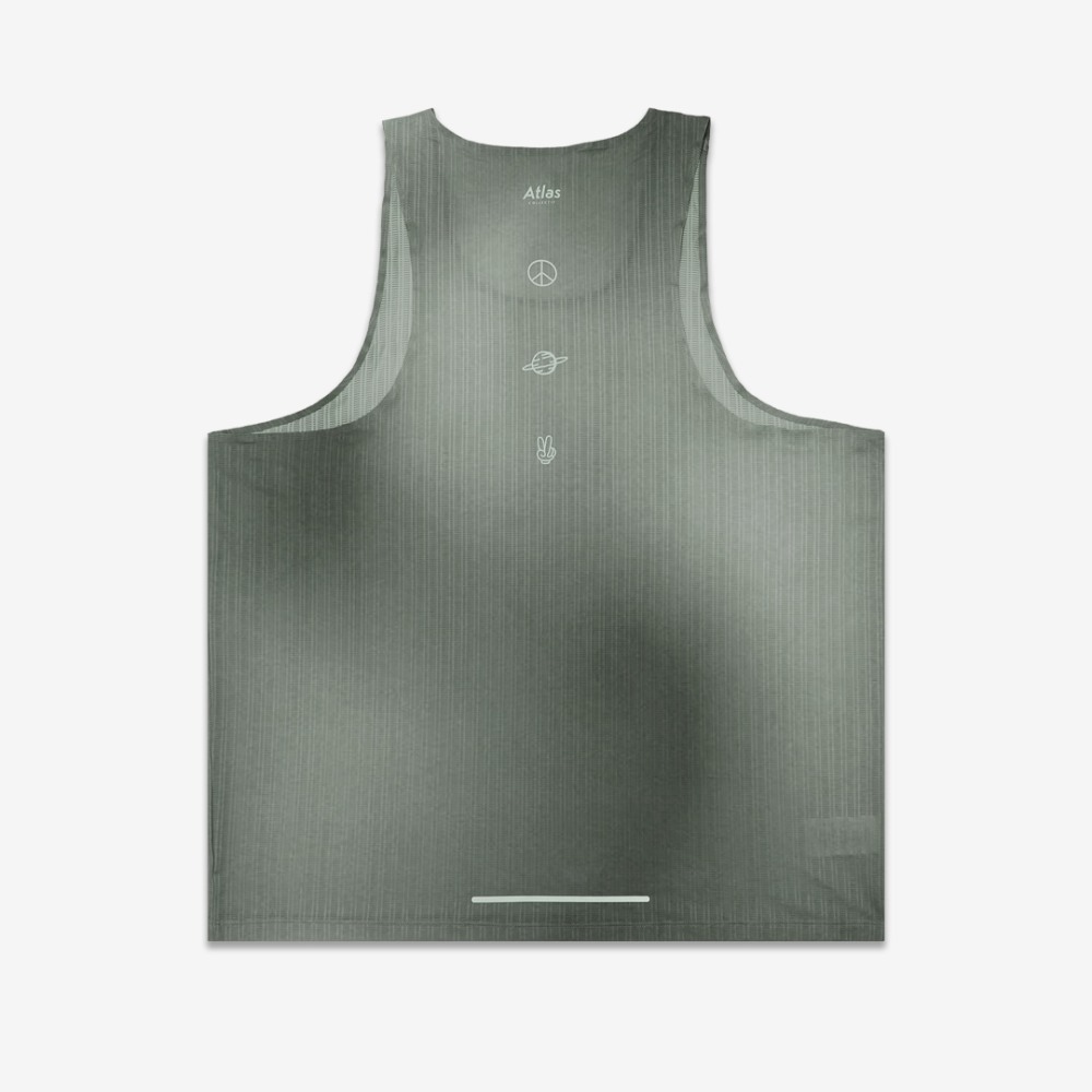 아틀라스 콜렉티프 에리아 울트라 남성 레이스 티셔츠 올리브(Atlas COLLECTIF Aeria Ultra MENS Race Singlet OV) - 2