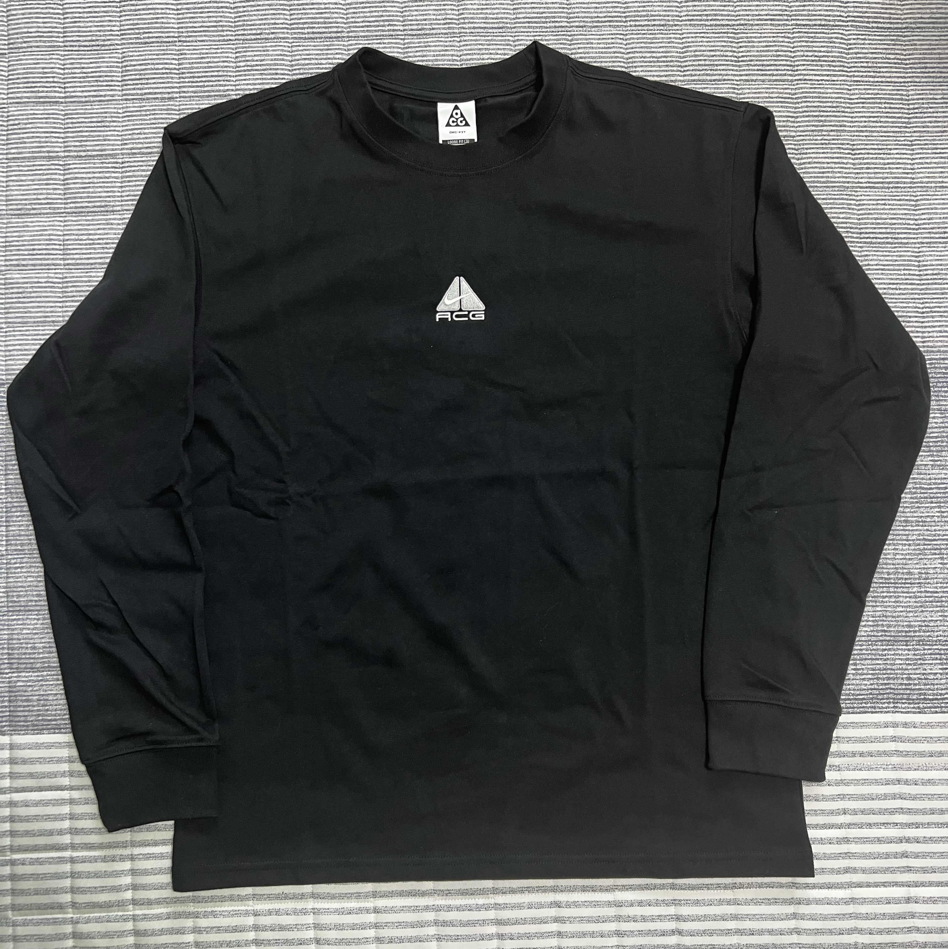Nike ACG Lungs Long Sleeve T-Shirt Black Summit White - Asia 착용 스타일
