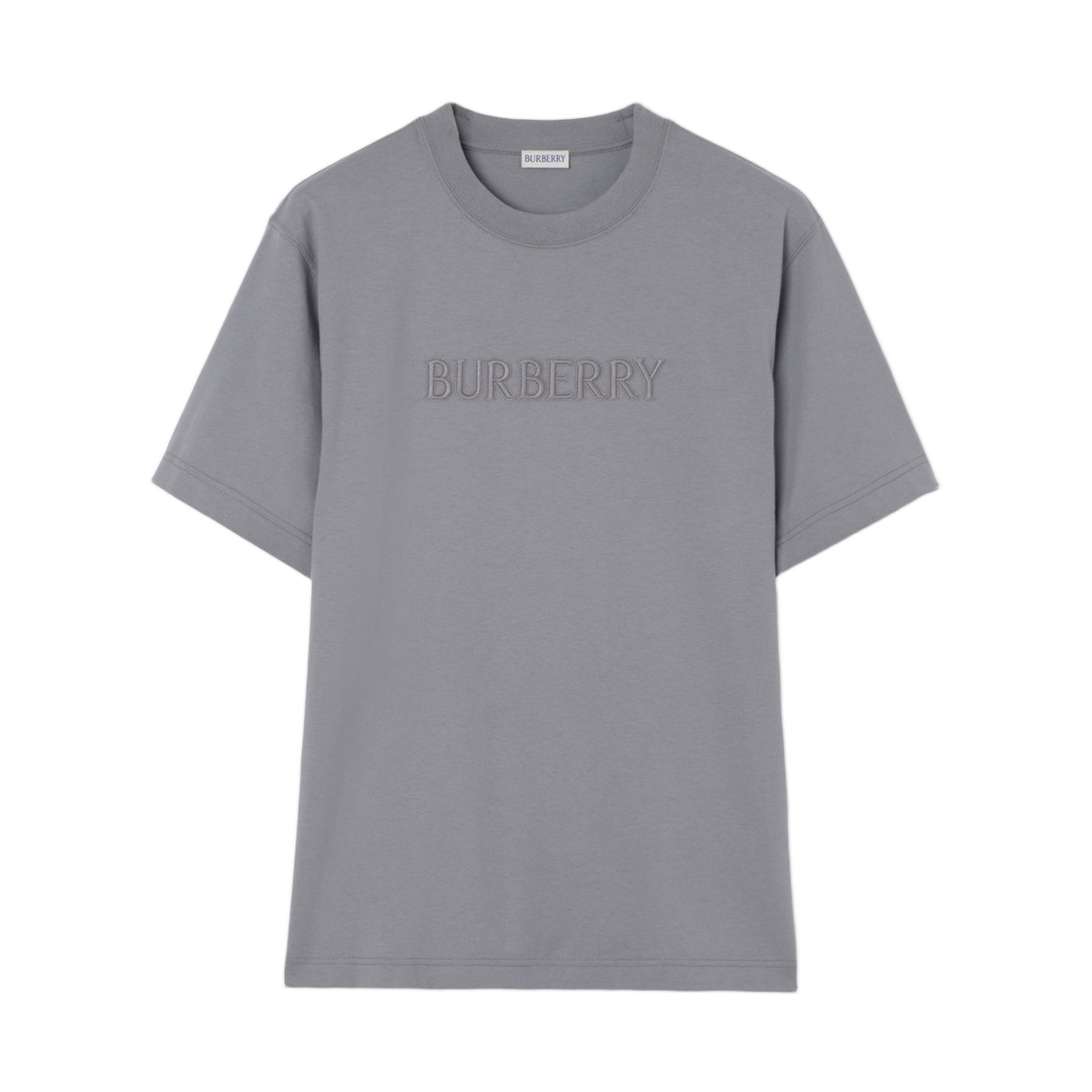 8123422 Burberry Logo Cotton T-Shirt Forecast Grey