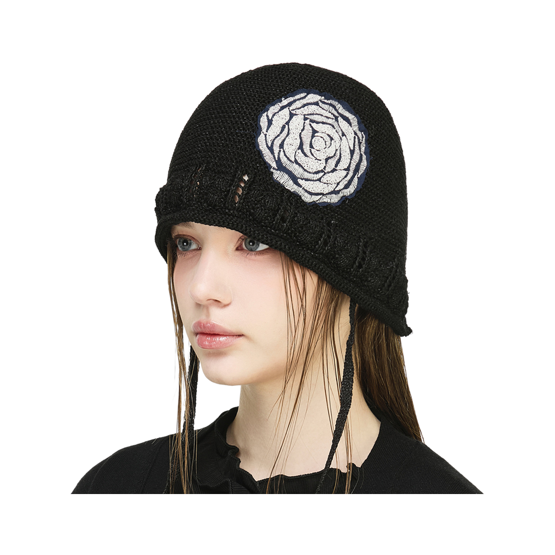 더그레이티스트 로즈 스트링 비니 블랙(The Greatest Rose String Beanie Black) - 2