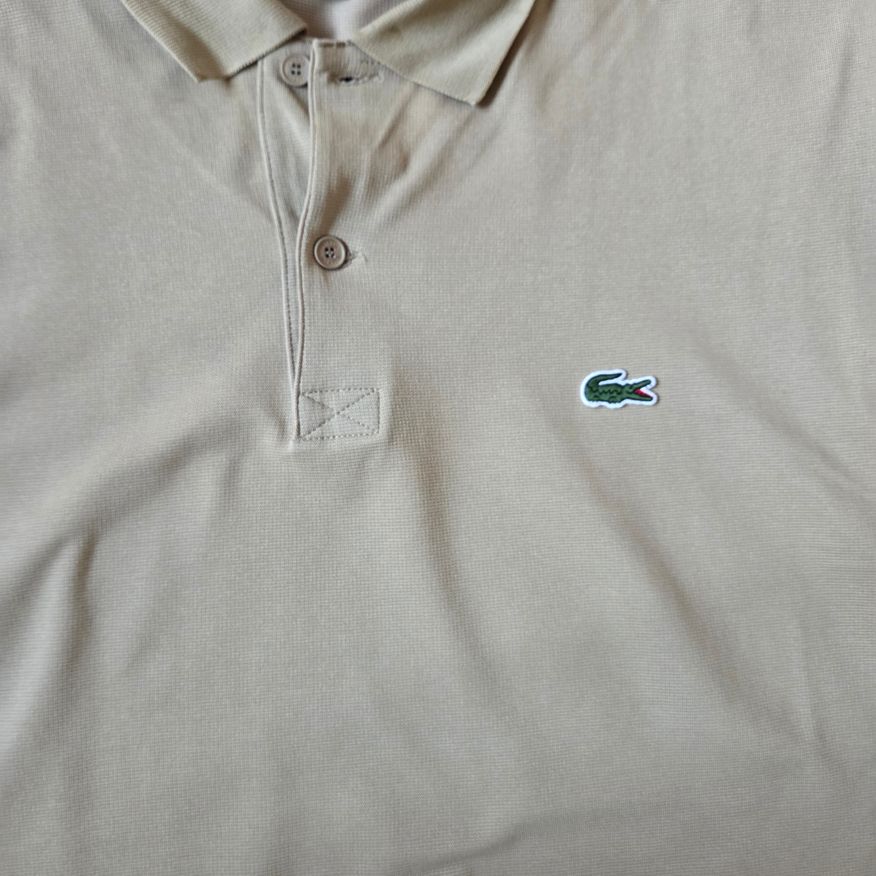 Lacoste Original L.12.12 Polo Shirt Beige 착용 스타일