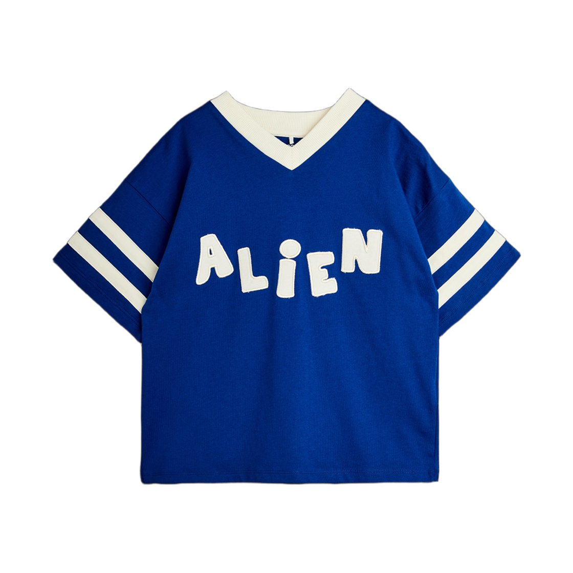 (키즈) 미니 로디니 에일리언 티셔츠 마린 블루((Kids) Mini Rodini Alien T-Shirt Marine Blue)