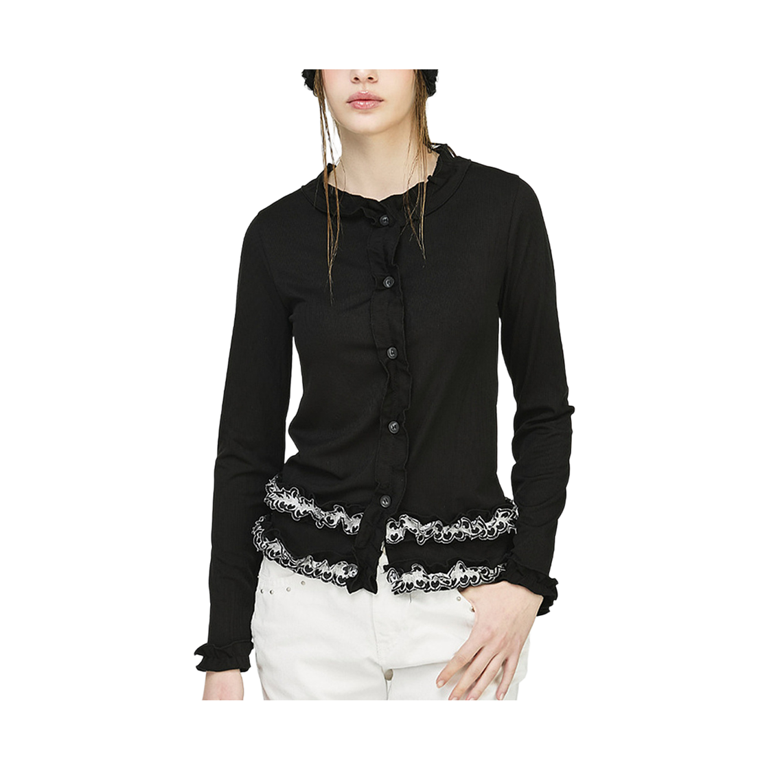 더그레이티스트 프릴 가디건 블랙(The Greatest Frill Cardigan Black) - 2