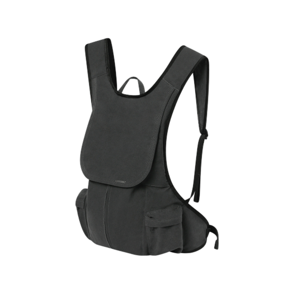 미세키서울 사이드 포켓 베스트 백팩 차콜(Miseki Seoul Side Pocket Vest Backpack Charcoal) - 2