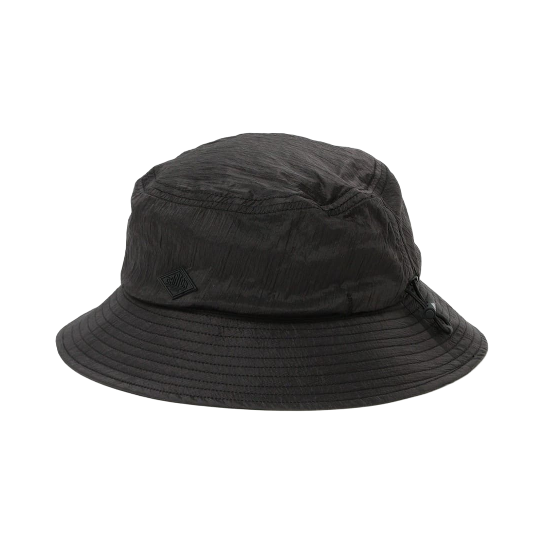 (W) 단톤 나일론 태피터 버킷햇 블랙((W) Danton Nylon Taffeta Bucket Hat Black) - 1