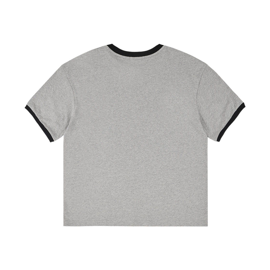 노디 듀얼 호스 엠블럼 링거 크롭 티 멜란지 그레이(NODI Dual Horse Emblem Ringer Crop Tee Melange Gray) - 2
