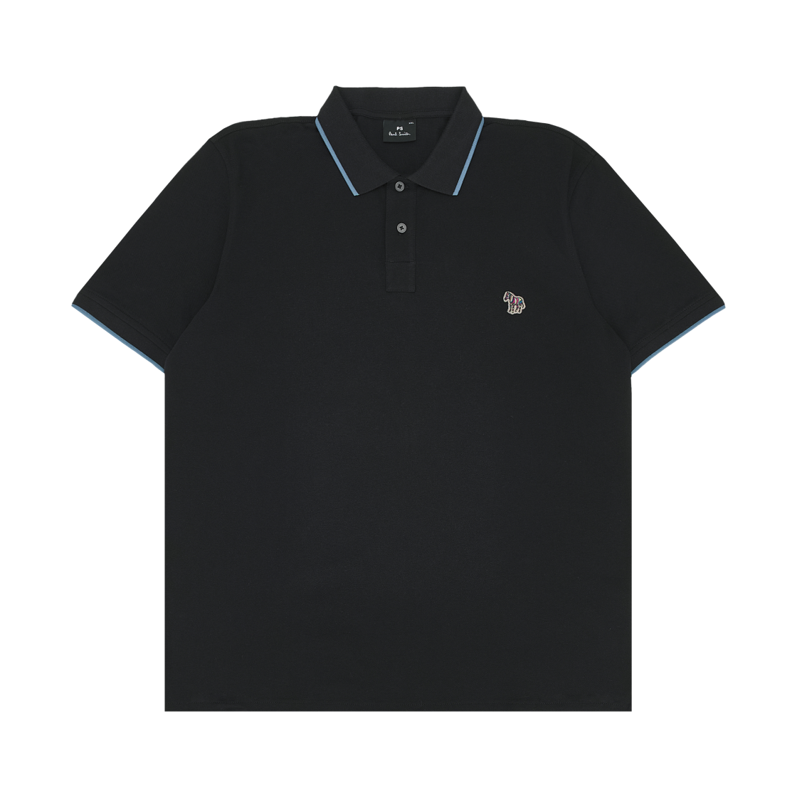 M2R-151LZ-P21580-79 Paul Smith Zebra Logo Polo Shirt Black