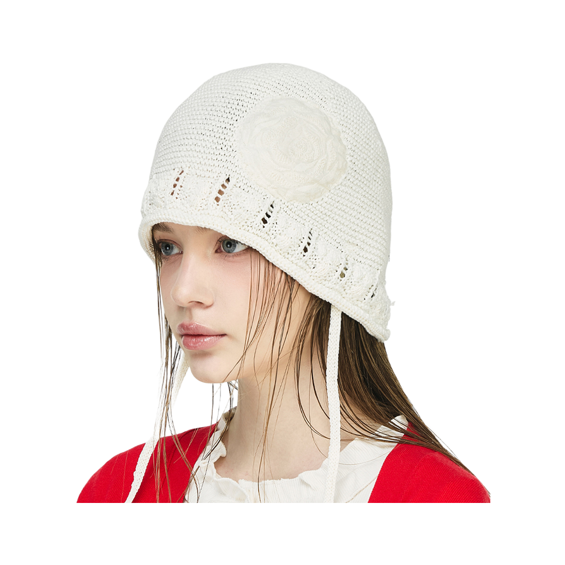 더그레이티스트 로즈 스트링 비니 화이트(The Greatest Rose String Beanie White) - 2