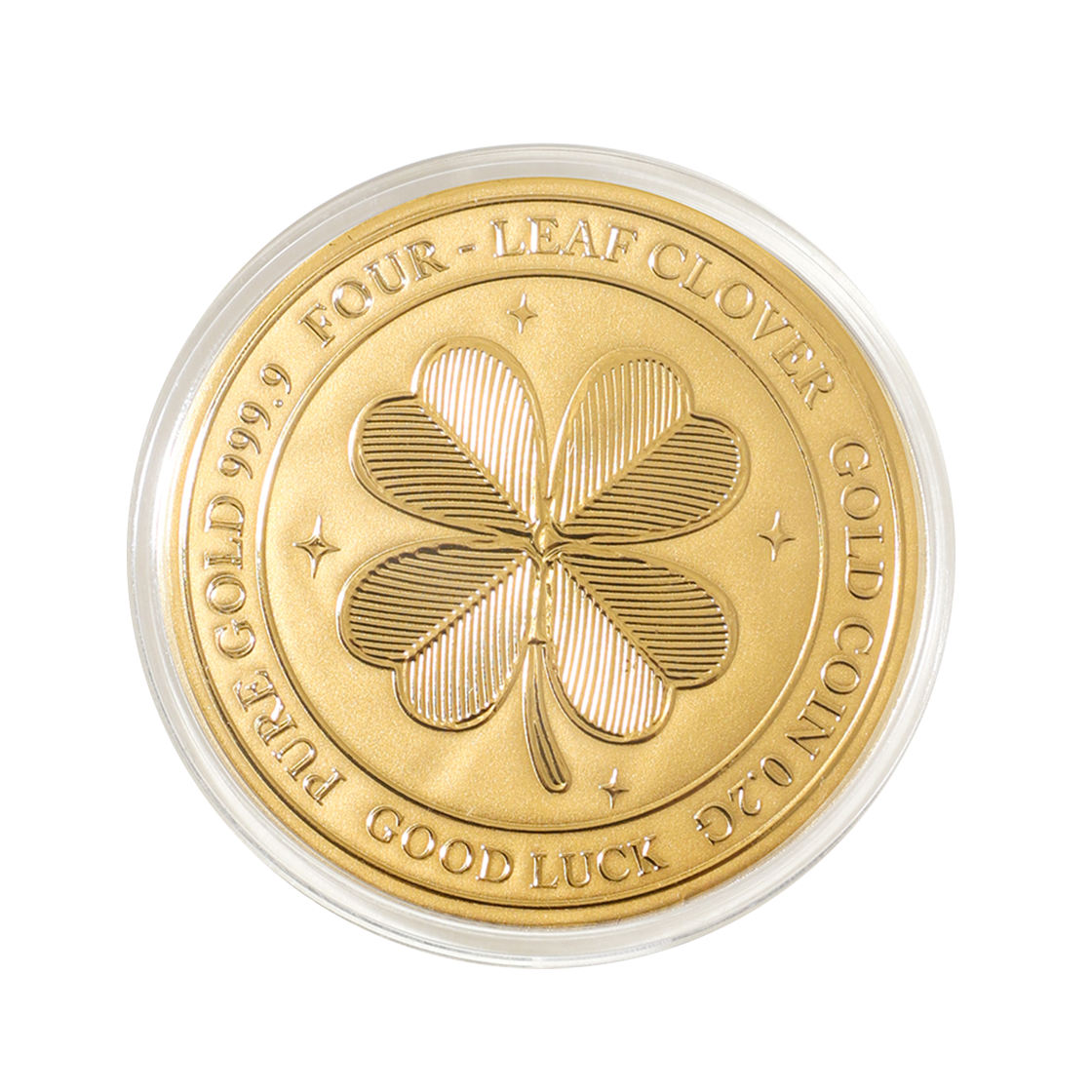 국제표준금거래소 네잎클로버 순금 코인 골드바 0.2g(International Standard Gold -Solid Gold Coin Gold Bar 0.2g)
