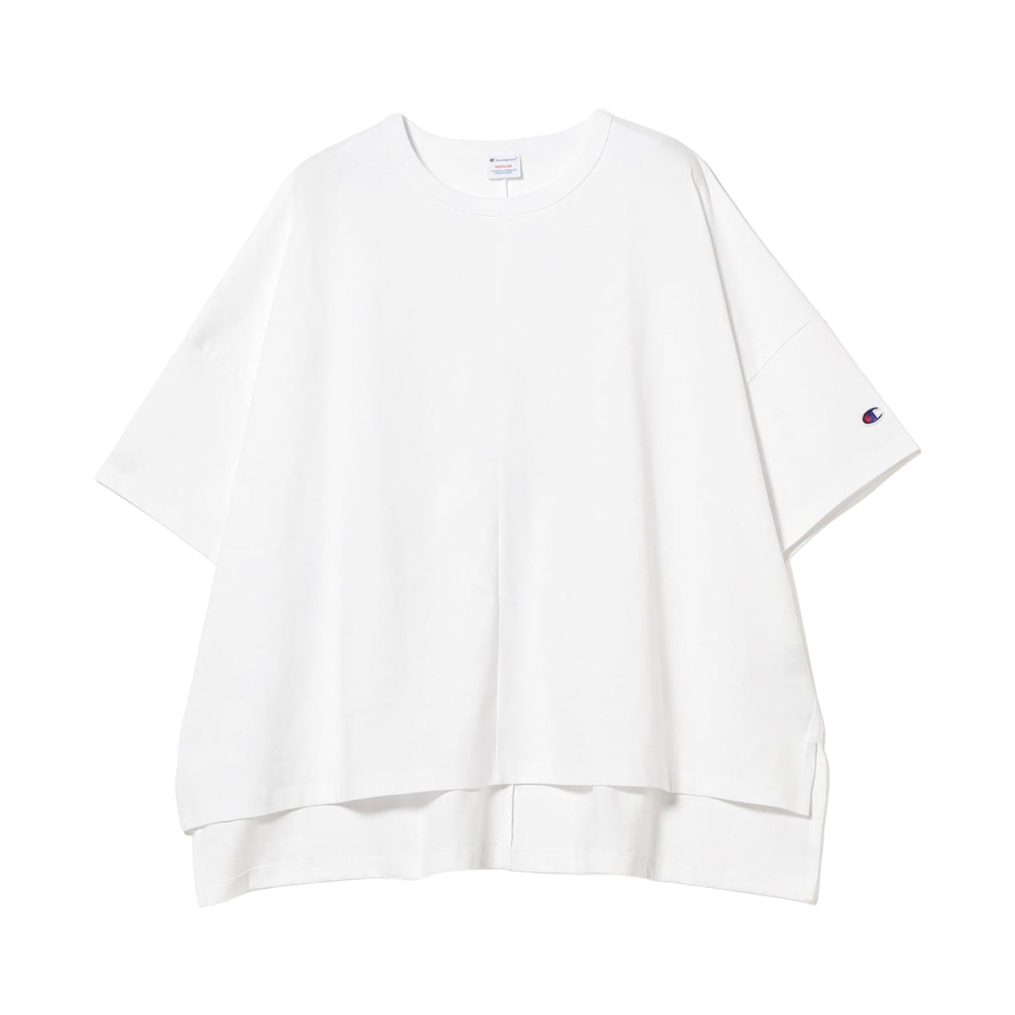 (W) 챔피온 x 레이 빔즈 숏슬리브 티셔츠 화이트((W) Champion x Ray Beams Short Sleeve T-Shirt White)