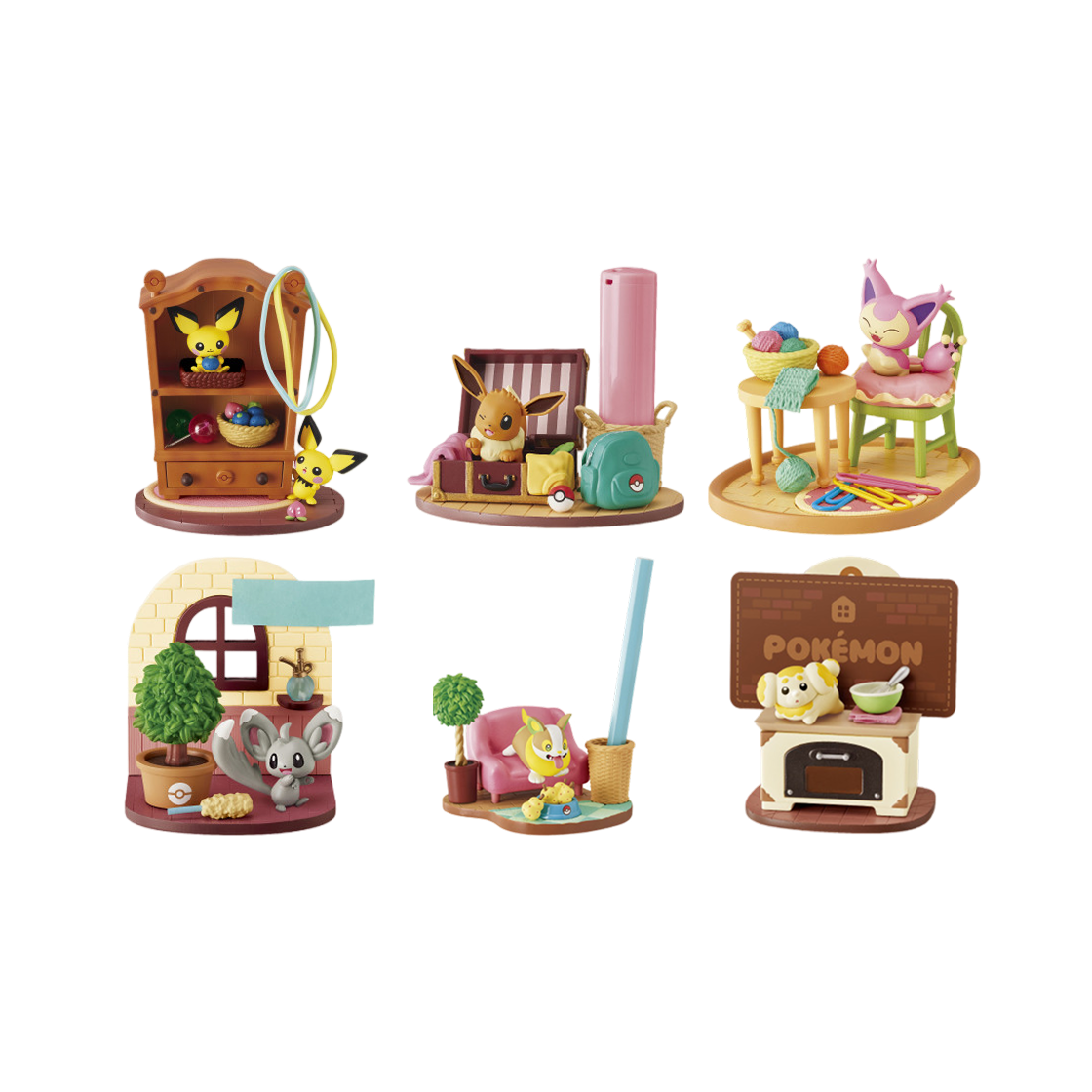 리멘트 포켓몬스터 포켓몬 데스큐 데스크탑 릴랙싱 홈 (6개입)(Re-Ment Pokemon DesQ Relaxing Home Desktop Figure (6 Blind Boxes)) - 2