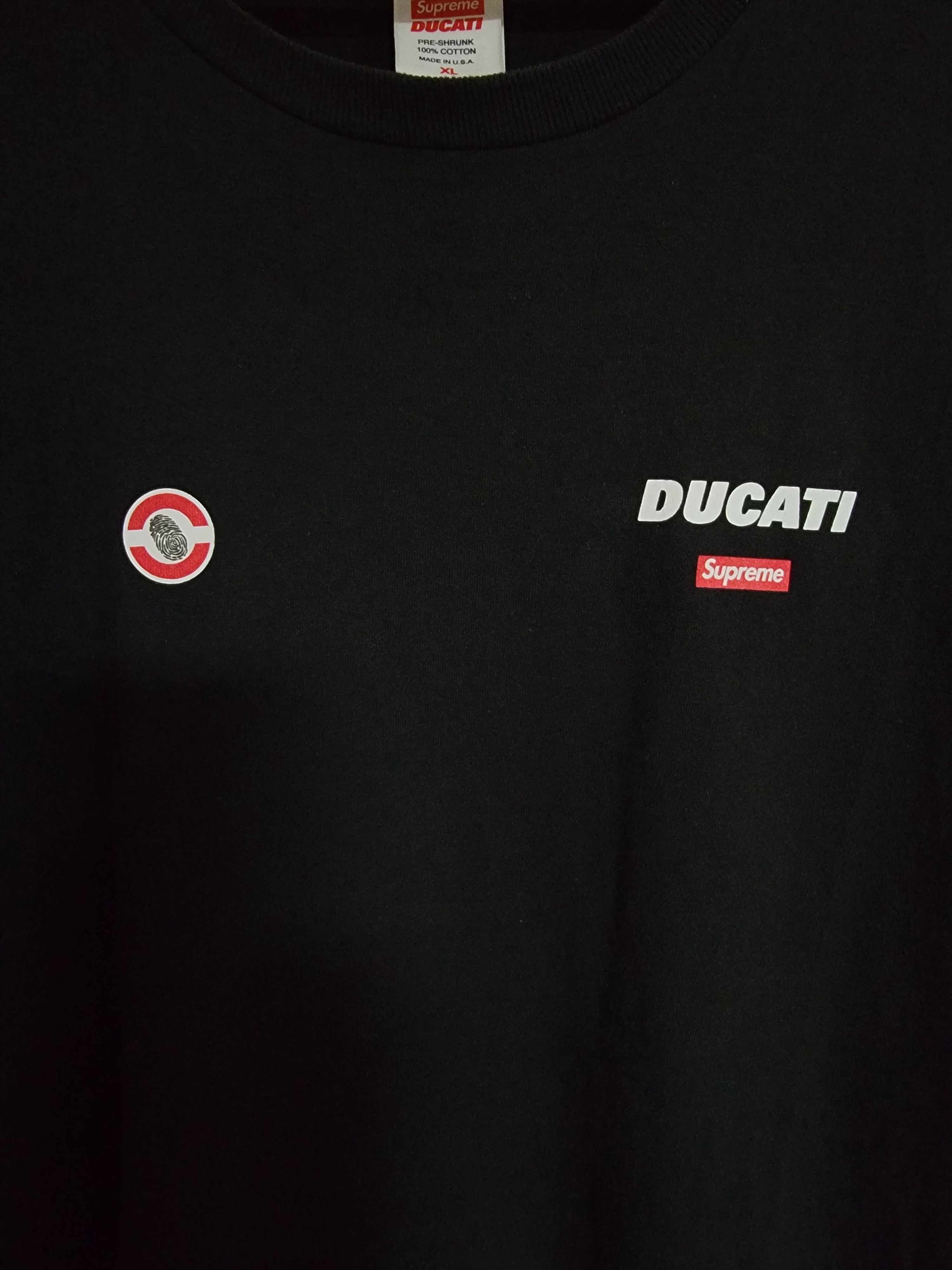Supreme x Ducati Logos T-Shirt Black - 24SS 착용 스타일