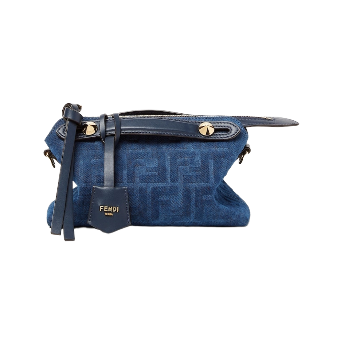 펜디 바이 더 웨이 소프트 FF 데님 플록 미니백 블루(Fendi By The Way Soft FF Denim Flocked Mini Bag Blue) - 1