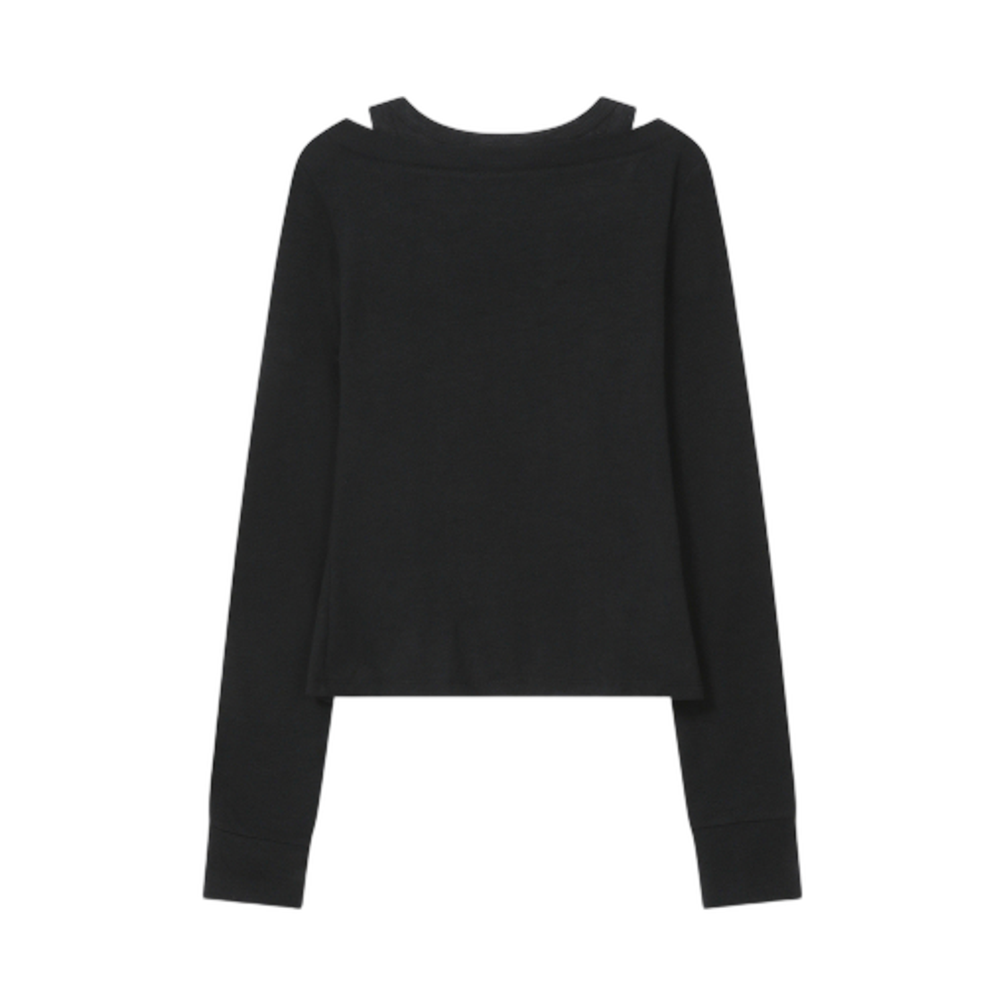 (W) 미세키서울 레이어드 라인 시어 롱슬리브 블랙((W) Miseki Seoul Layered Line Sheer Long Sleeve Black) - 2