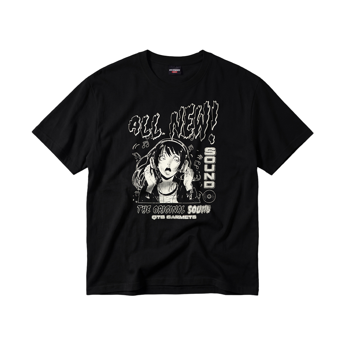 큐티에잇 가먼츠 올뉴 워시드 티 블랙(QT8 GARMENTS All New Washed Tee Black)