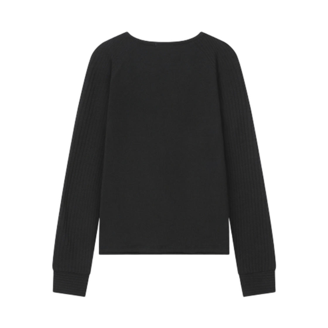 (W) 미세키서울 래글런 니트 롱슬리브 블랙((W) Miseki Seoul Raglan Knit Long Sleeve Black) - 2