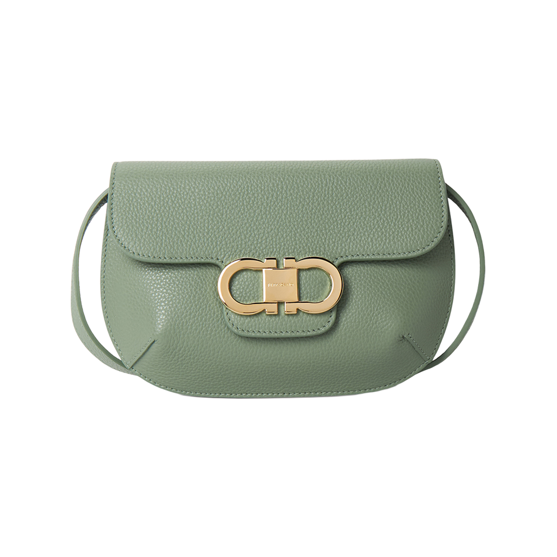 페라가모 더블 간치니 미니 숄더백 씨그라스 그린(Ferragamo Double Gancini Mini Shoulder Bag Seagrass Green) - 1