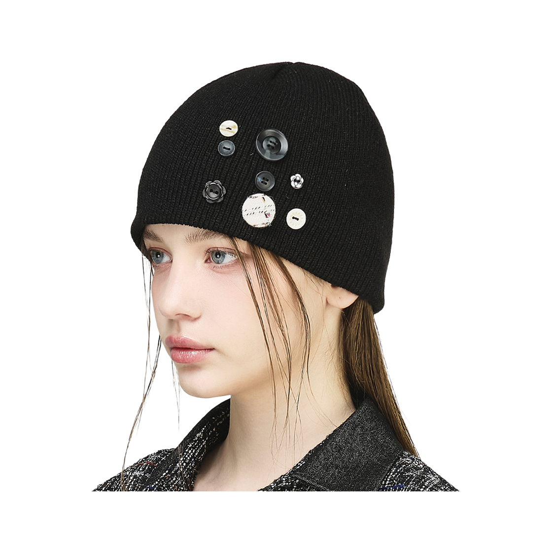 더그레이티스트 멀티버튼 비니 블랙(The Greatest Multi Button Beanie Black) - 2