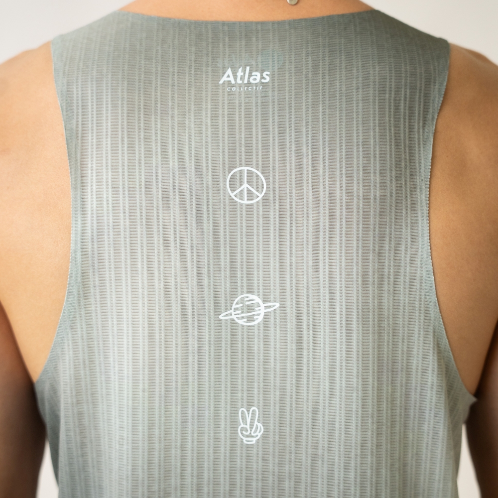 아틀라스 콜렉티프 에리아 울트라 남성 레이스 티셔츠 올리브(Atlas COLLECTIF Aeria Ultra MENS Race Singlet OV) - 6