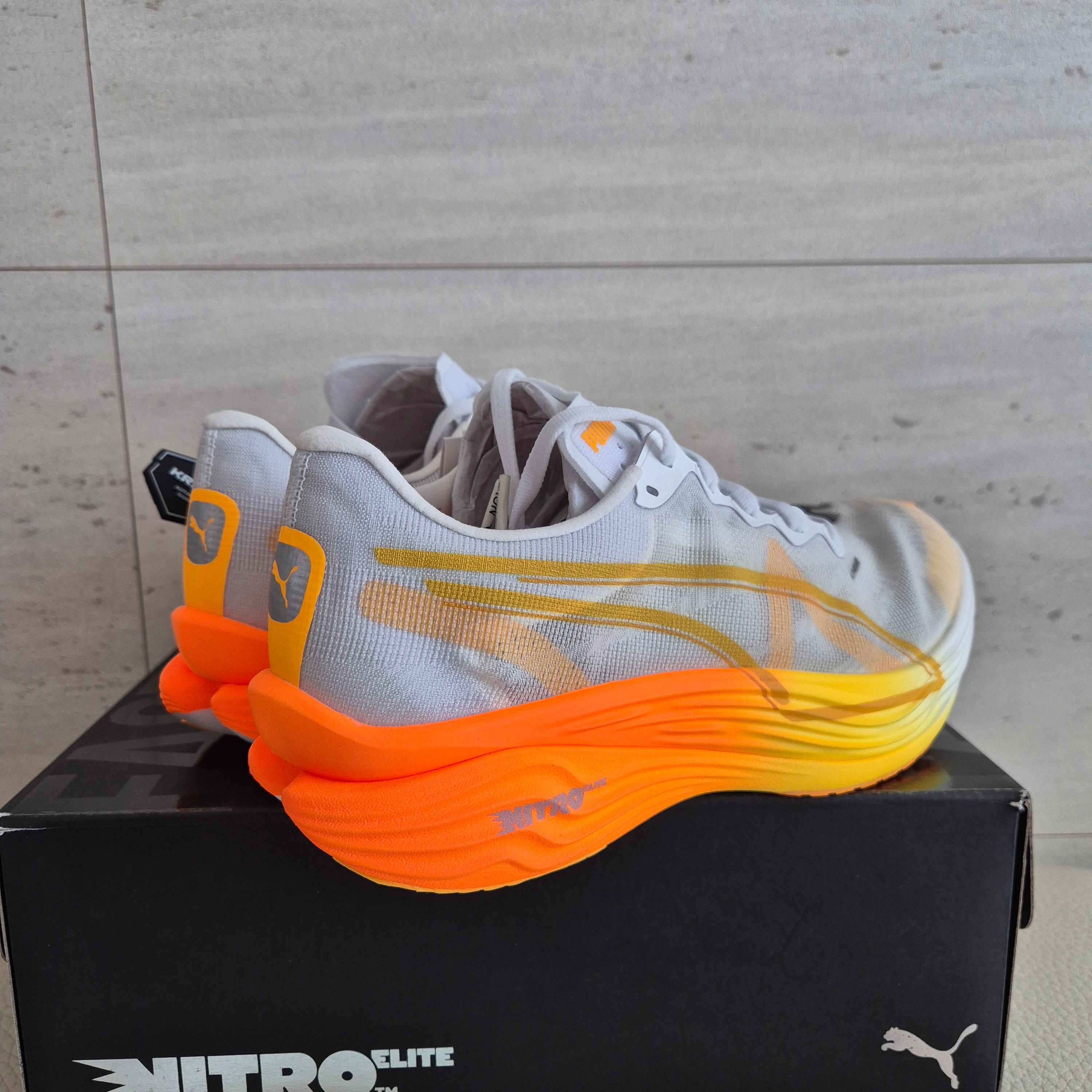 Puma Deviate Nitro Elite 3 White Sun Stream 착용 스타일 - 3