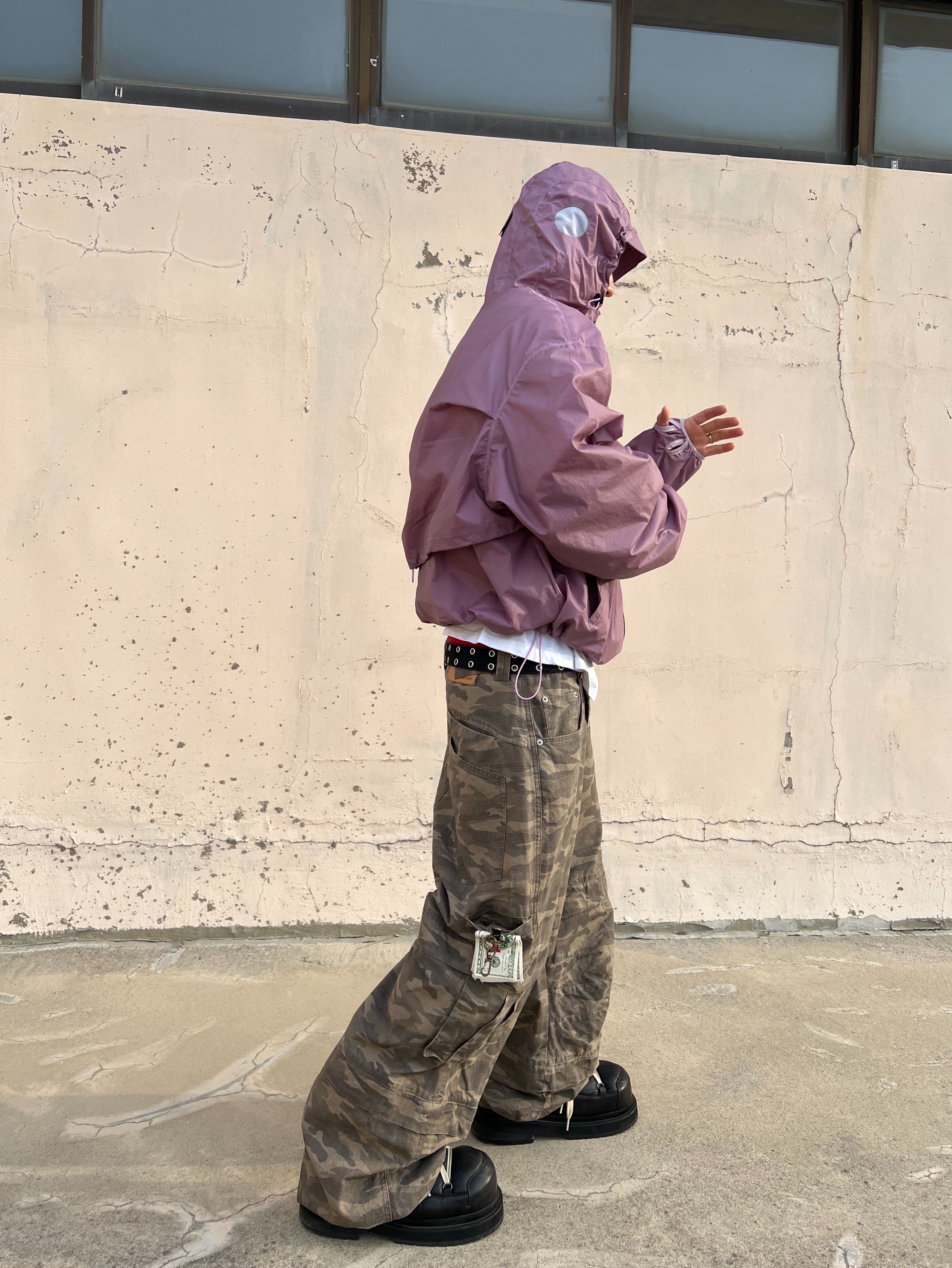 [KREAM Exclusive] Kamien Titan Baggy Pants Kream Camo, Kamien Shift Shell Jacket Exclusive 착용 스타일 - 1