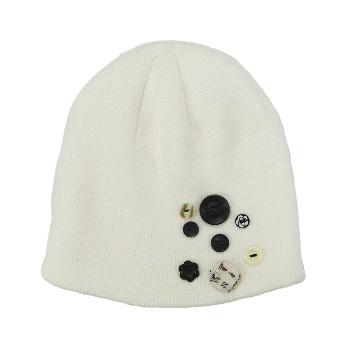 더그레이티스트 멀티버튼 비니 화이트(The Greatest Multi Button Beanie White)