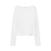 (W) Miseki Seoul Shirt Combination Long Sleeve White