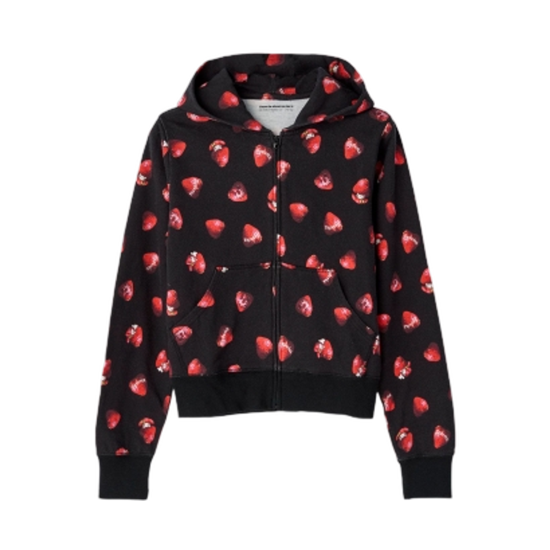 01261CF06 (W) Hysteric Glamour x Sanrio My Strawberry Pattern Hoodie Black