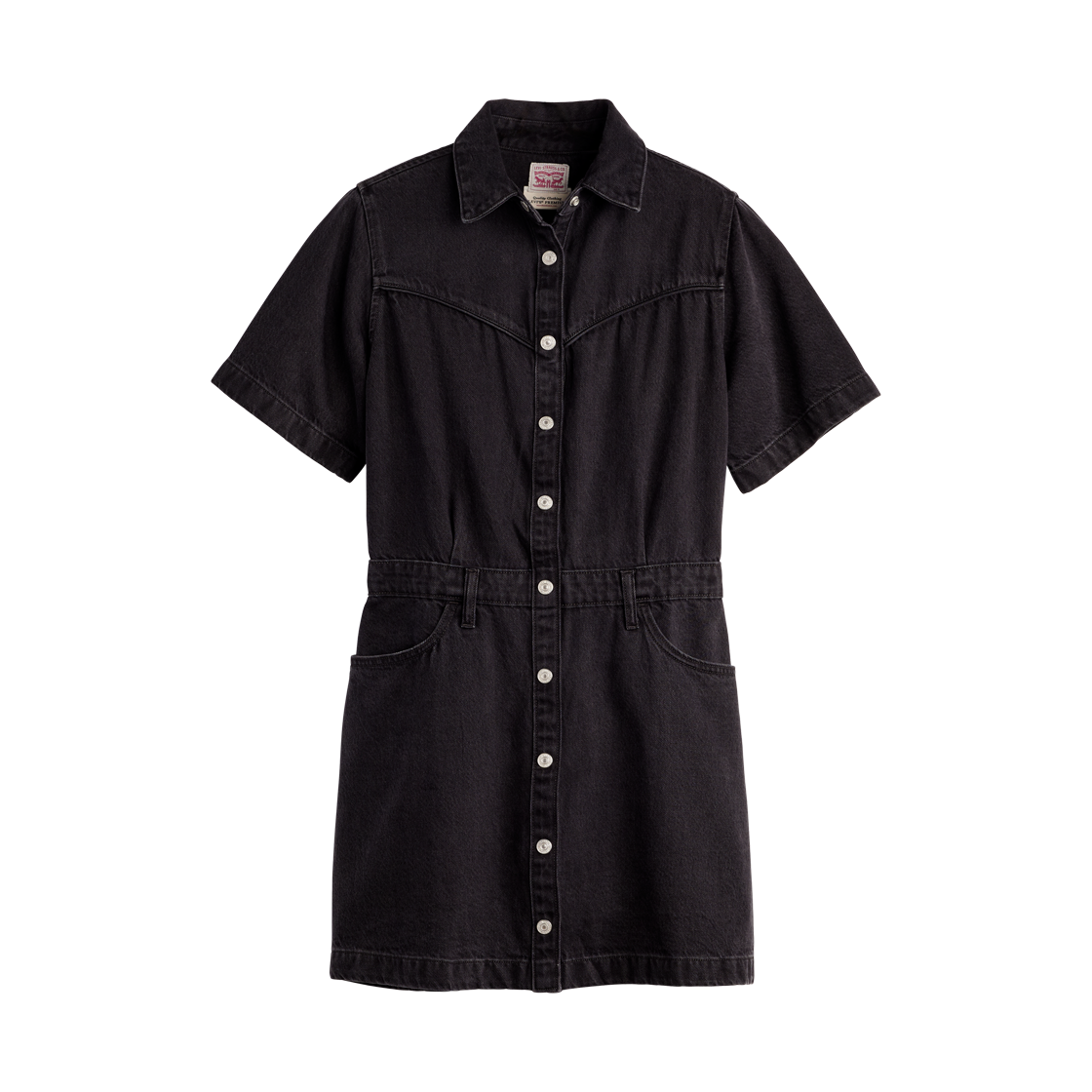 리바이스 숏슬리브 로건 웨스턴 드레스 블랙(Levi's Short Sleeve Logan Western Dress Black)