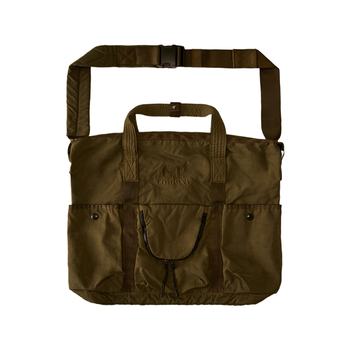 20CMAC182A110305G683 C.P. Company Twill Tote Bag Ivy Green - 26SS