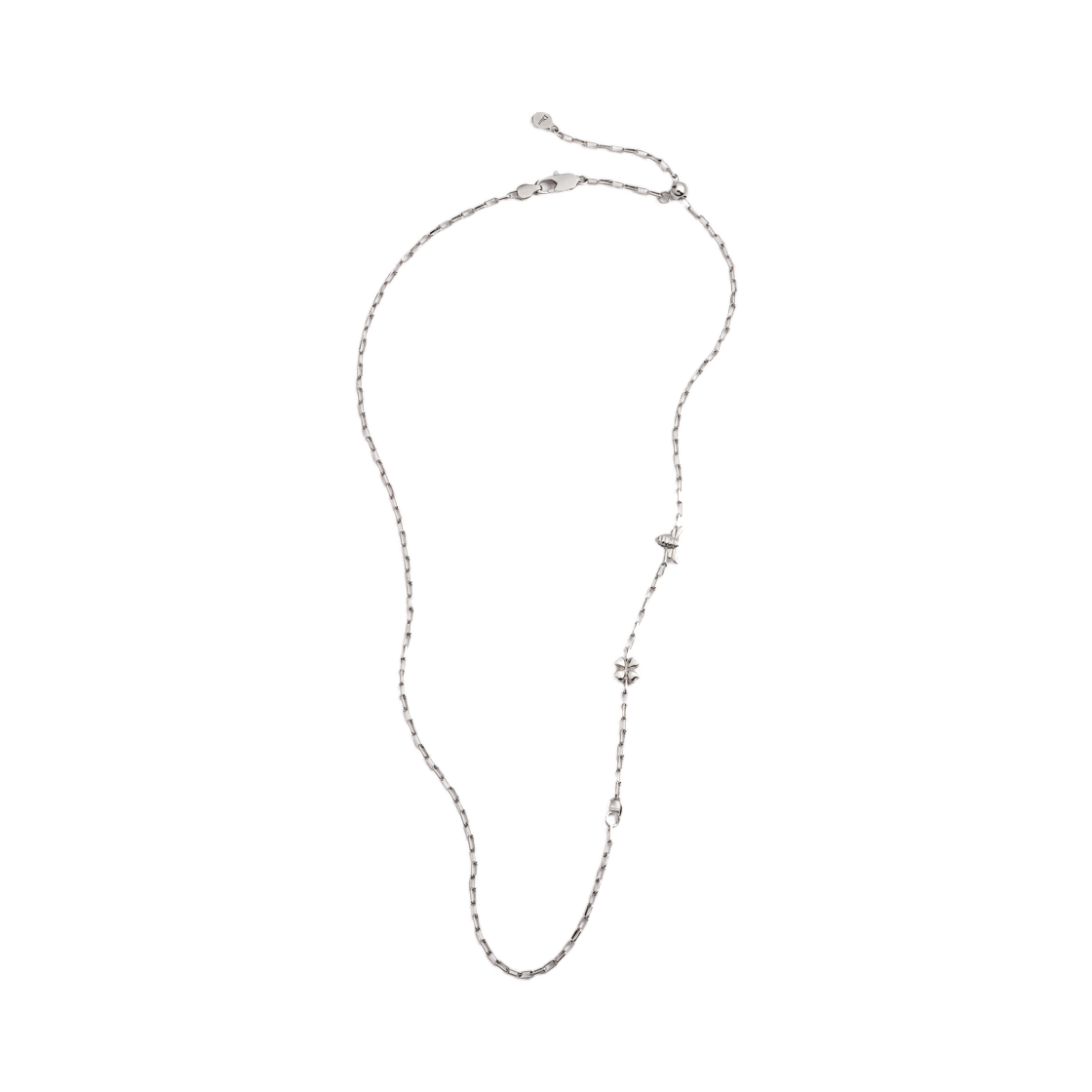 N3780HOMST-D990 Dior Charm Necklace Silver