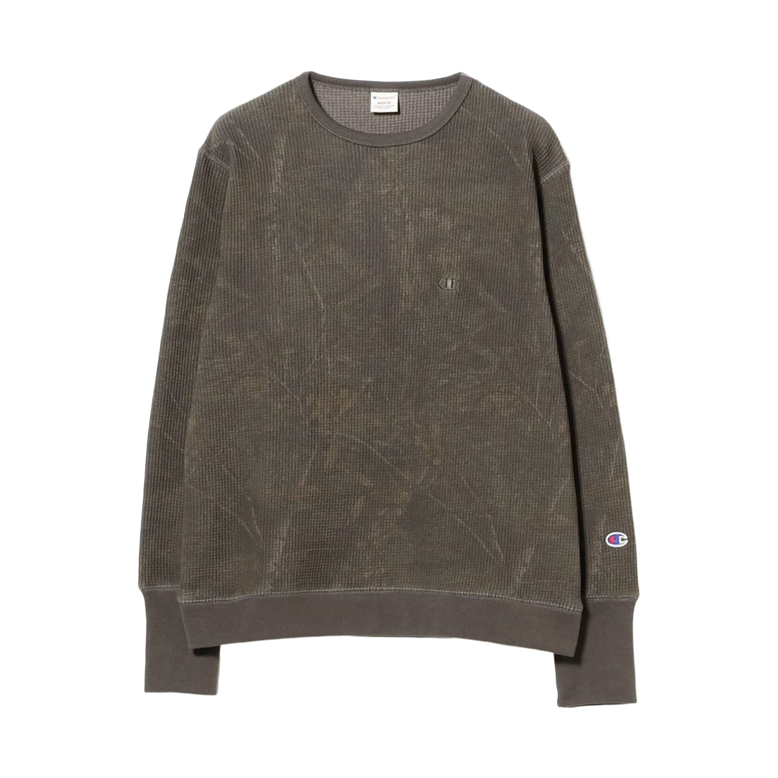 (W) 챔피온 x 레이 빔즈 트리 써멀 티셔츠 차콜 그레이((W) Champion x Ray Beams Tree Thermal T-Shirt Charcoal Grey) - 1