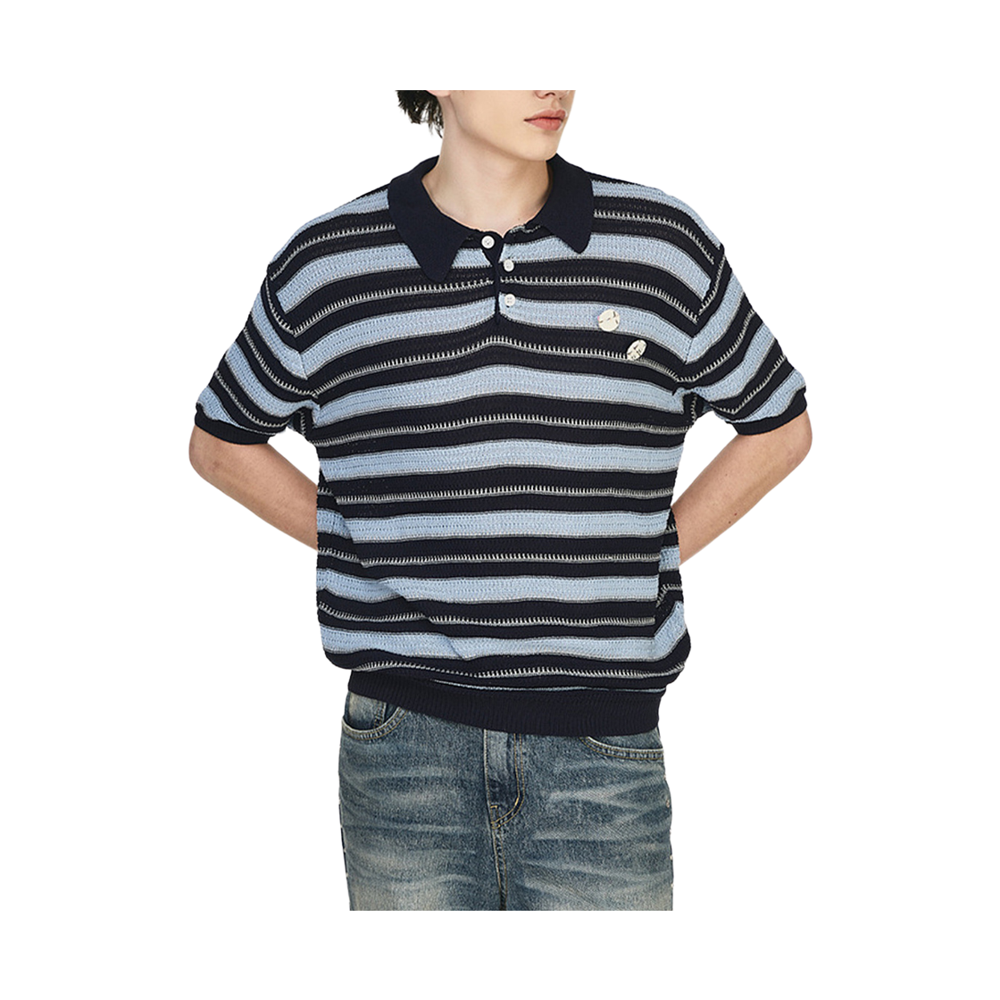 더그레이티스트 스트라이프 폴로셔츠 블루(The Greatest Stripe Polo Shirt Blue) - 2