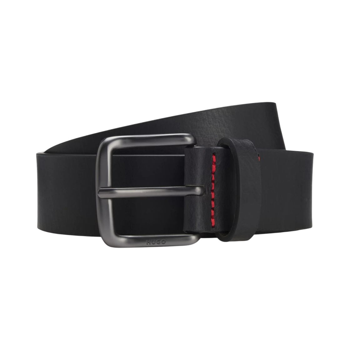 휴고 보스 버팔로 레더 로고 버클 이탈리안 메이드 벨트 블랙(Hugo Boss Italian Made Belt in Buffalo Leather with Logo Buckle Black)