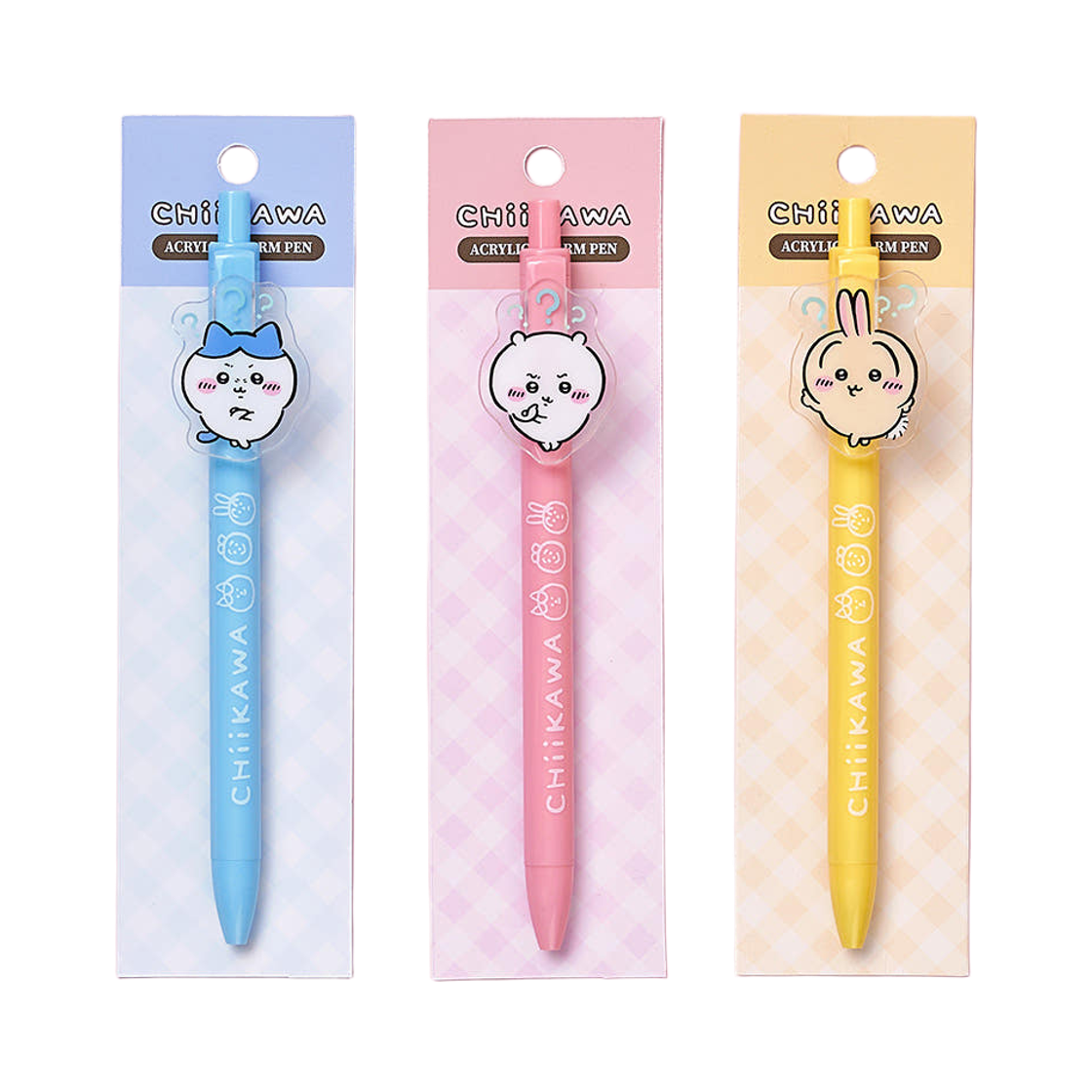 대원미디어 먼작귀 캐릭터 갸우뚱 아크릴 볼펜 3종(Daewonmedia Chiikawa Black Color Pen 3 Type)