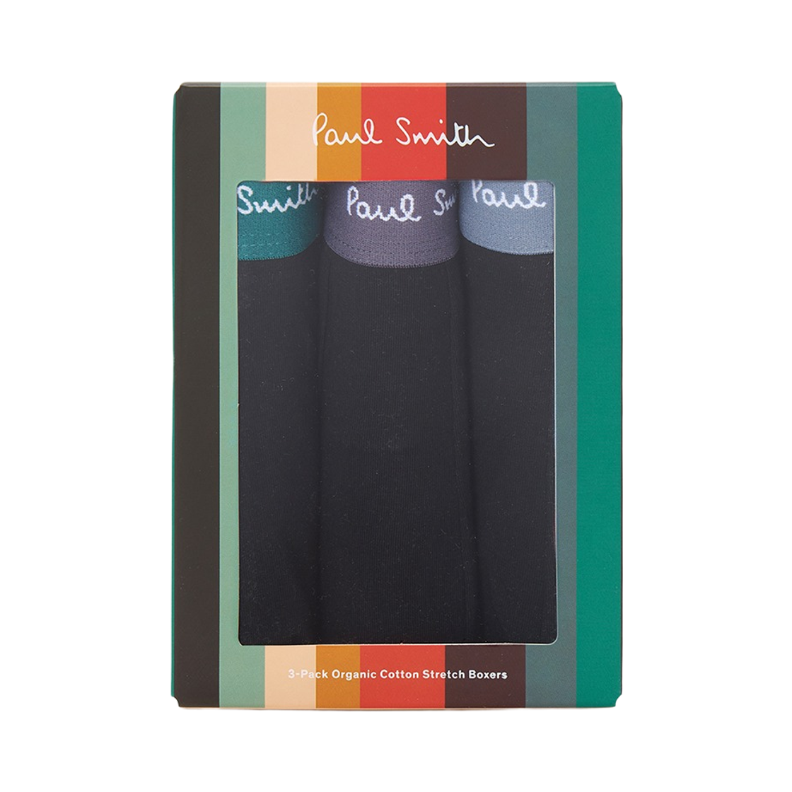 폴 스미스 오가닉 코튼 스트레치 복서 브리프 블랙 (3개입)(Paul Smith Organic Cotton Stretch Boxer Briefs Black (3 Pack)) - 2