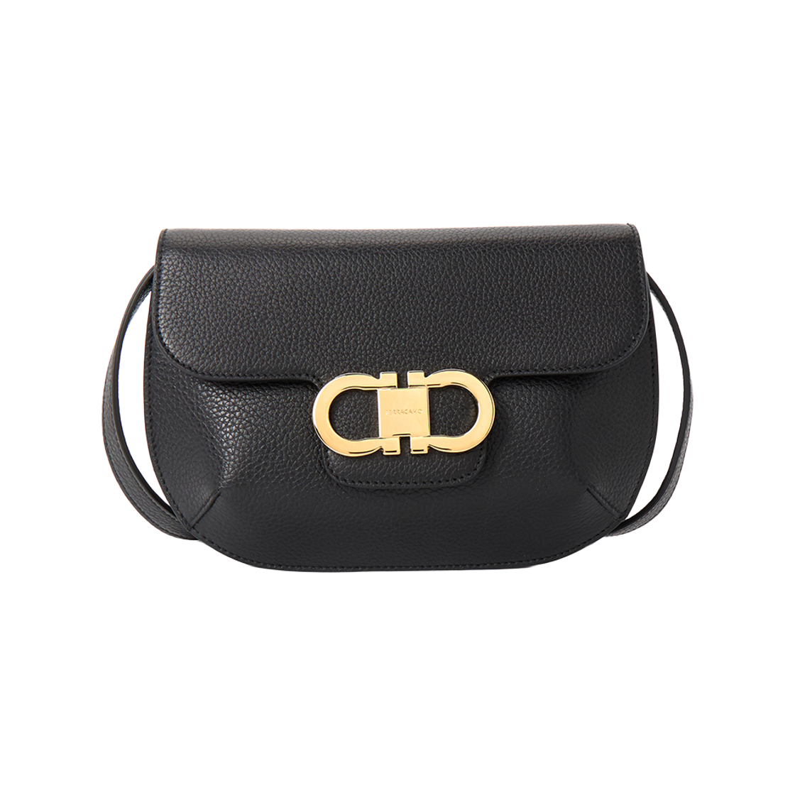 페라가모 더블 간치니 미니 숄더백 플럼 블랙 플레임 레드(Ferragamo Double Gancini Mini Shoulder Bag Black Flame Red)