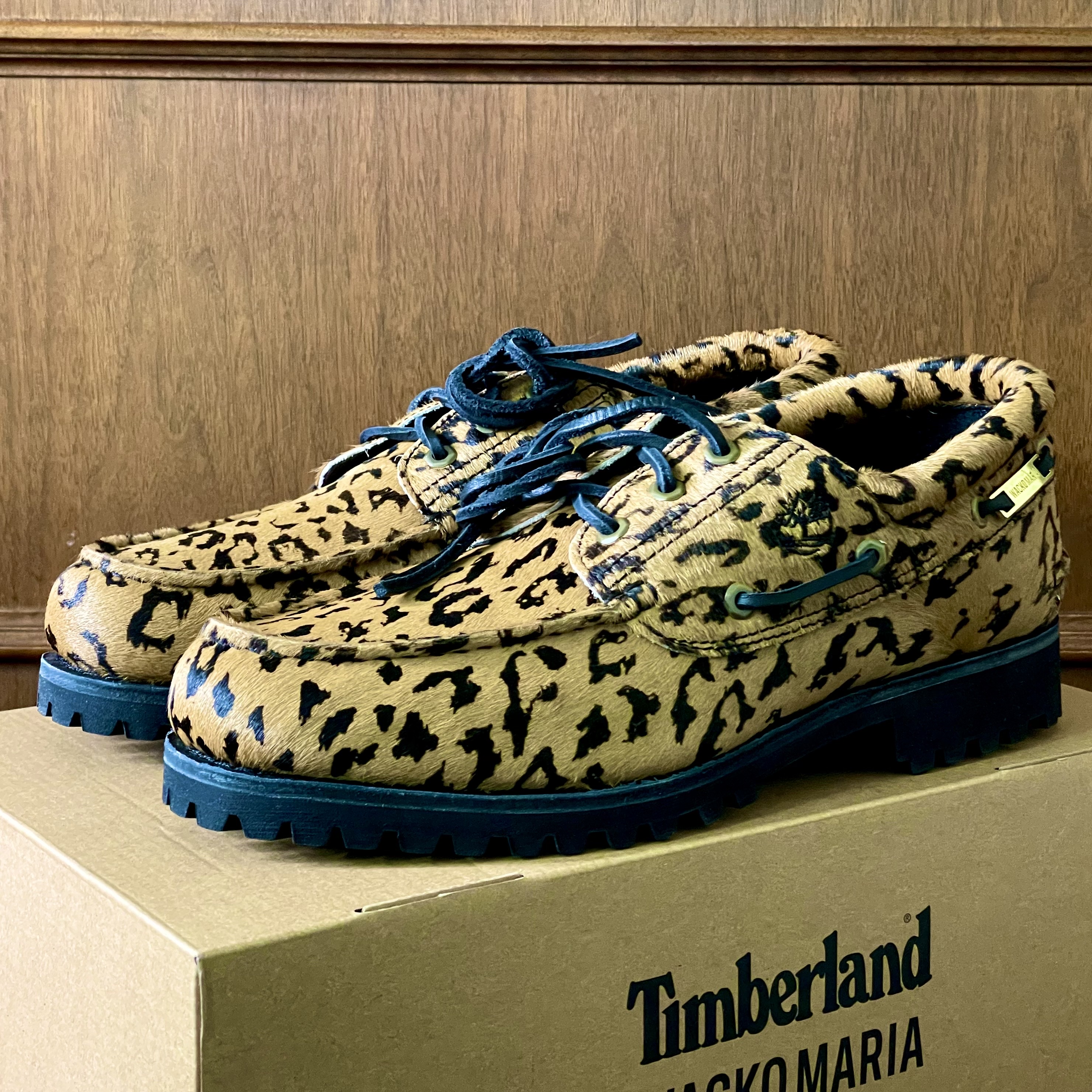 Timberland x Wacko Maria 3-Eye Authentic Boat Shoes Leopard - Wide 착용 스타일 - 5