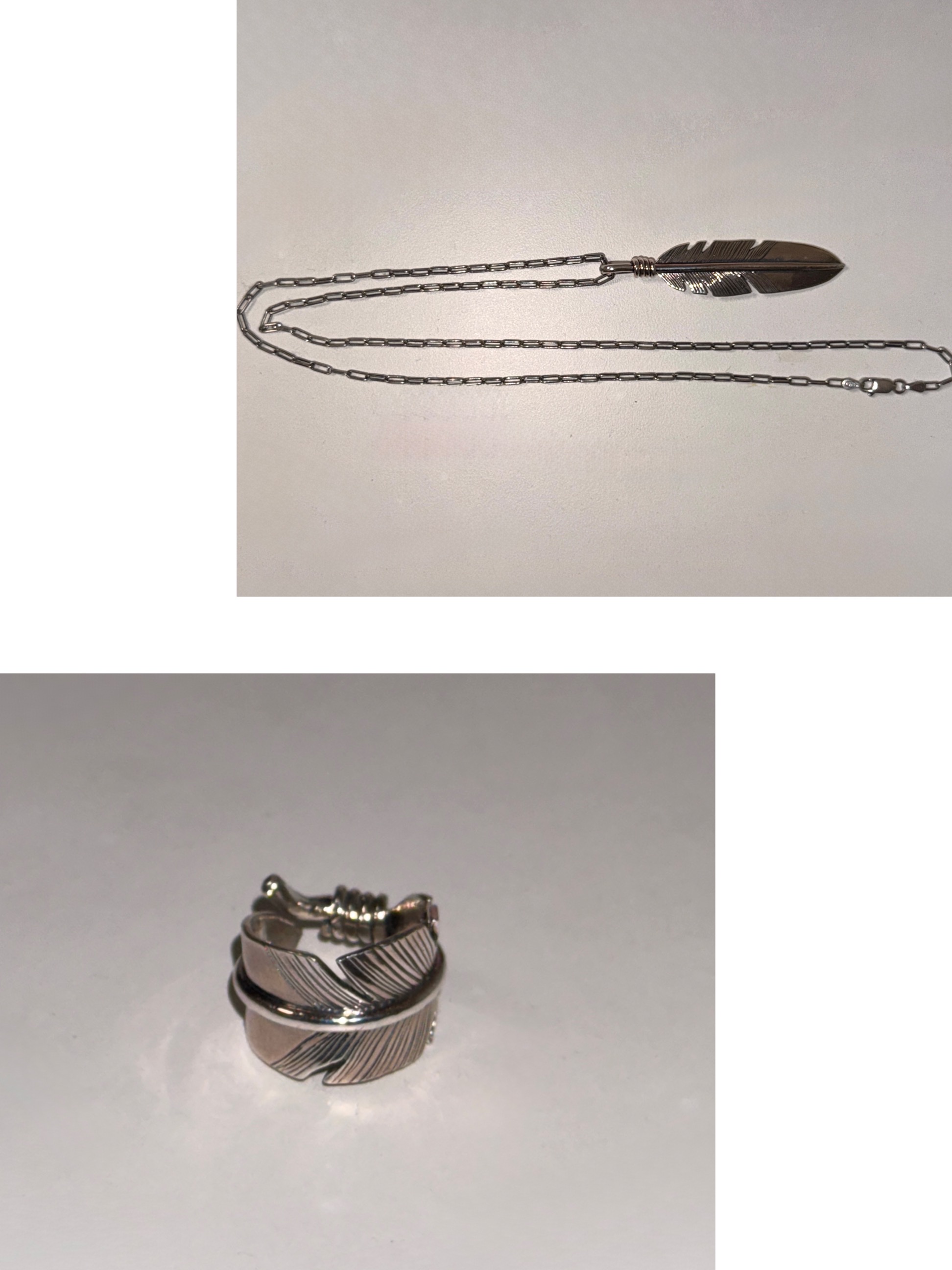 [KREAM 단독] Folk/N Feather Ring Silver - 26SS, [KREAM 단독] Folk/N Feather Necklace Silver - 26SS 착용 스타일 - 10