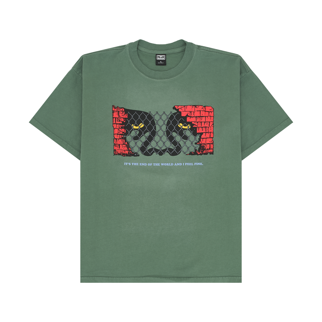오베이 엔드 오브 더 월드 헤비웨이트 티셔츠 웨이브라이트(Obey End of The World Heavyweight T-Shirt Wavelite) - 1